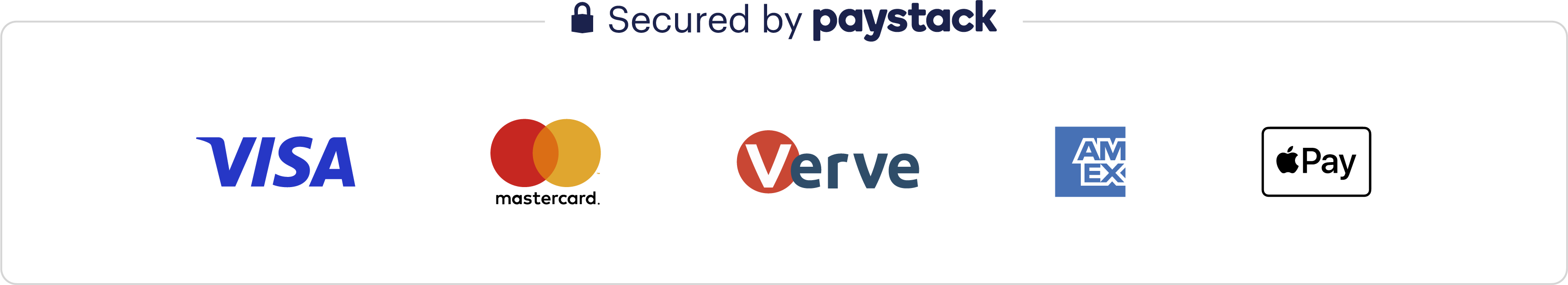 An image of the payment options powered by Paystack