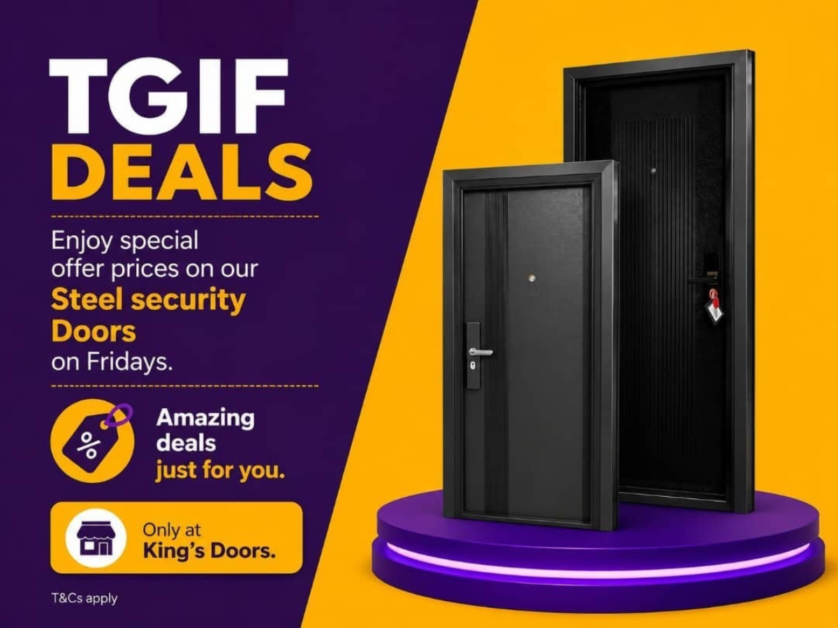 TGIF DEALS!|||Top Deals on Premium WCs|||2% Referral Commission|||FREE DELIVERY!|||Turn your Network into Income|||Enugu, We Are Now Open.|||Secure Your Home with Confidence|||Download the King's Doors App Today|||One Partnership. Endless Security.